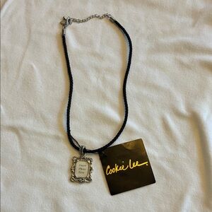 Cookie Lee Silver Frame Pendant Necklace